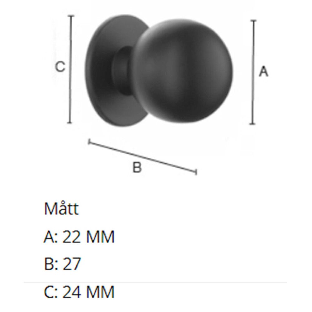 Nupp Beslagsboden BB435 mattmust