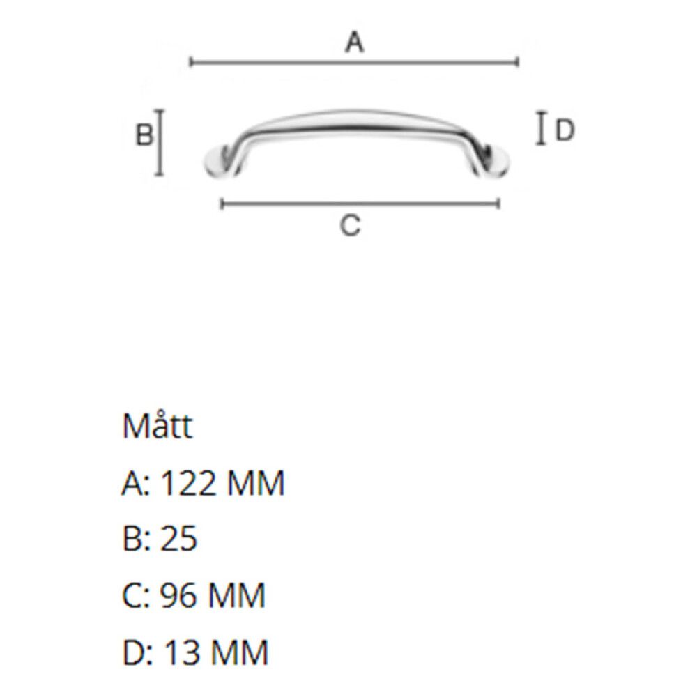 Käepide Beslagsboden BK632 poleeritud kroom