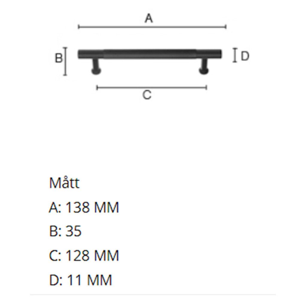 Käepide Beslagsboden BB6361 must