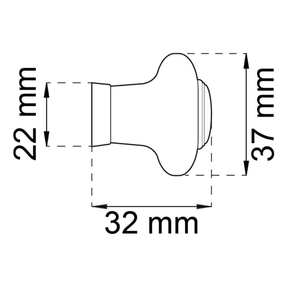 Mööblinupp Habo Erik ø 37 mm Nikkel