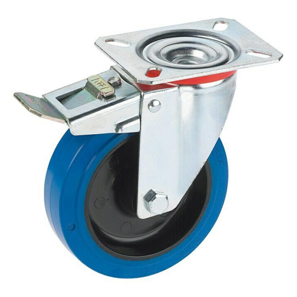 Ratas sinine Ø 125 mm piduriga