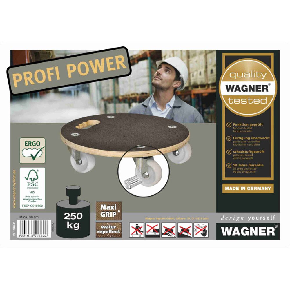 Transpordialus Wagner Ø 38 cm, 250 kg