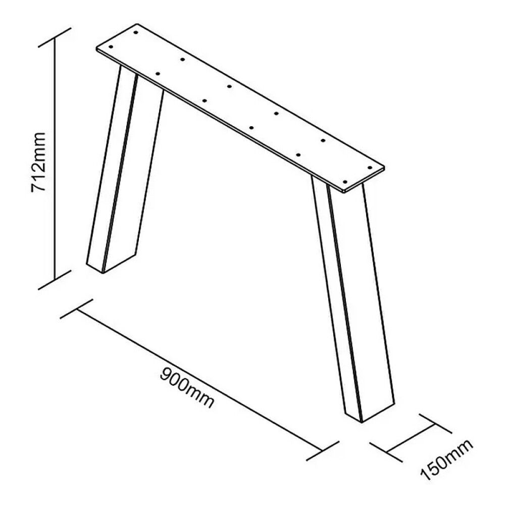 Lauajalad mustad U-kujulised 2 tk