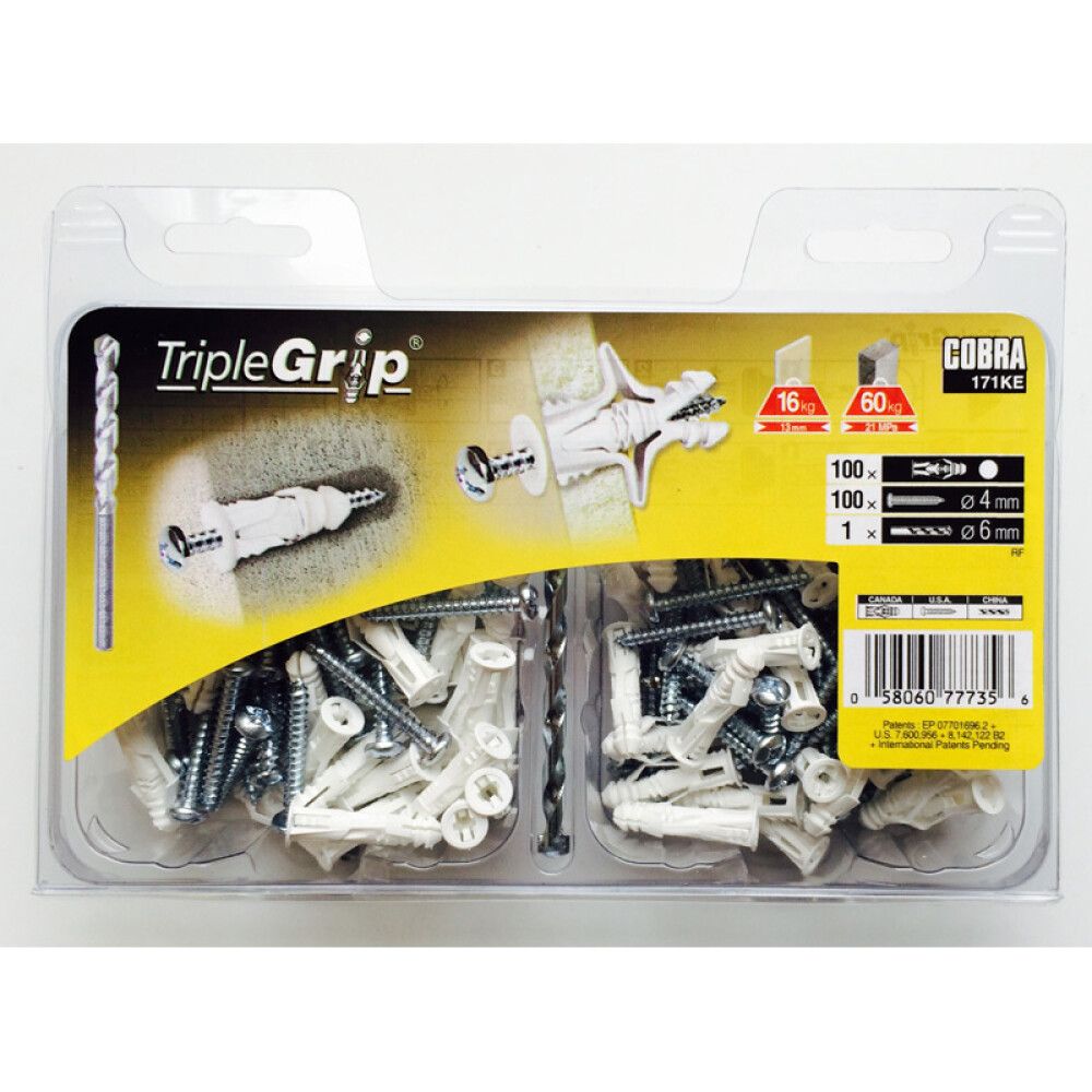 Universaaltüübel Cobra Triple Crip 171KE