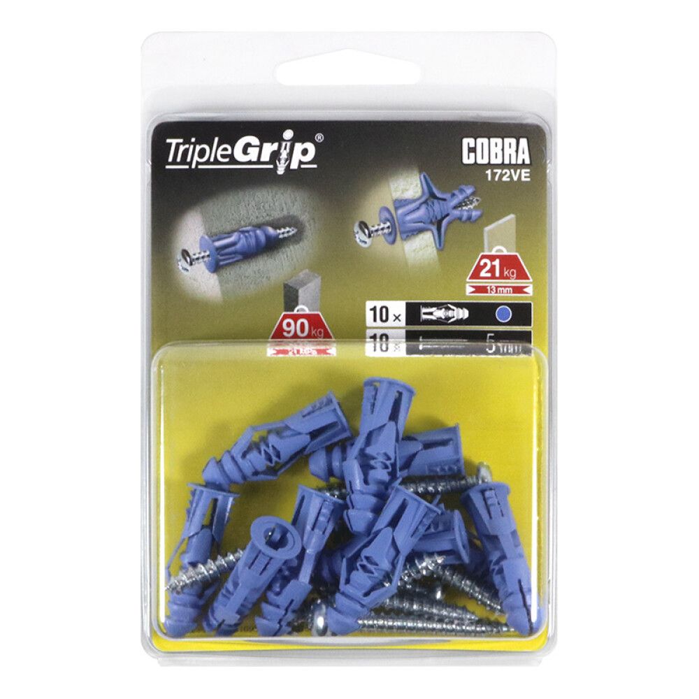 Naeltüübel Cobra TripleGrip 172VE 10 tk