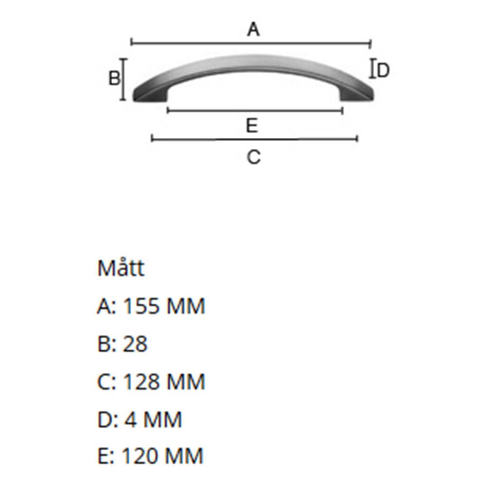 Käepide Beslagsboden Modern 155 mm harjatud kroom