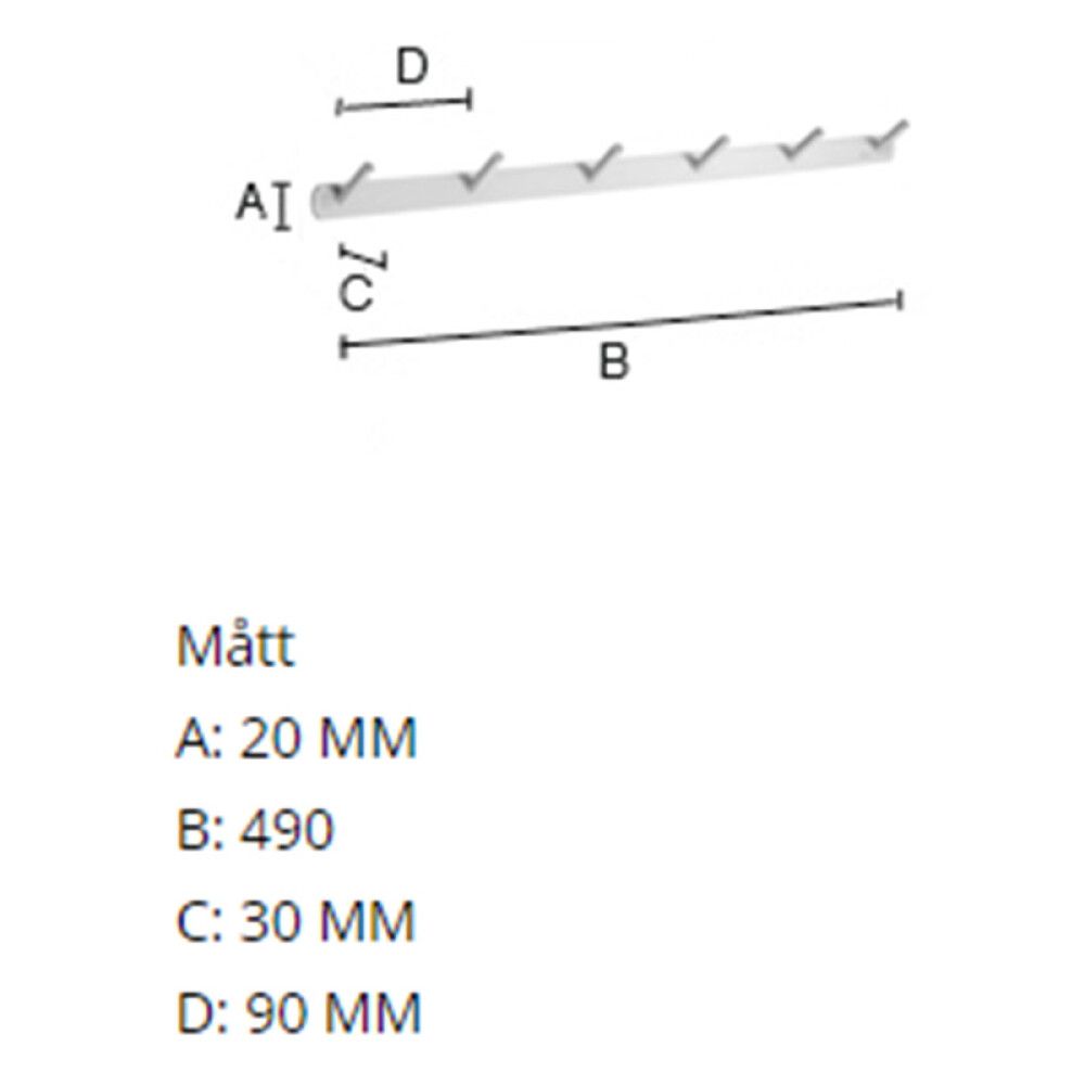 Nagi Beslagsboden Borstat B1065 6-osaline