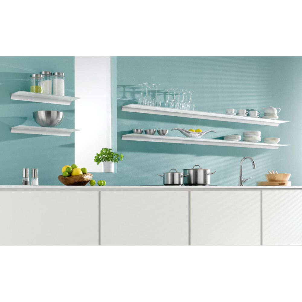 Riiulikandur Glass hõbedane 600 x 44 x 55 mm