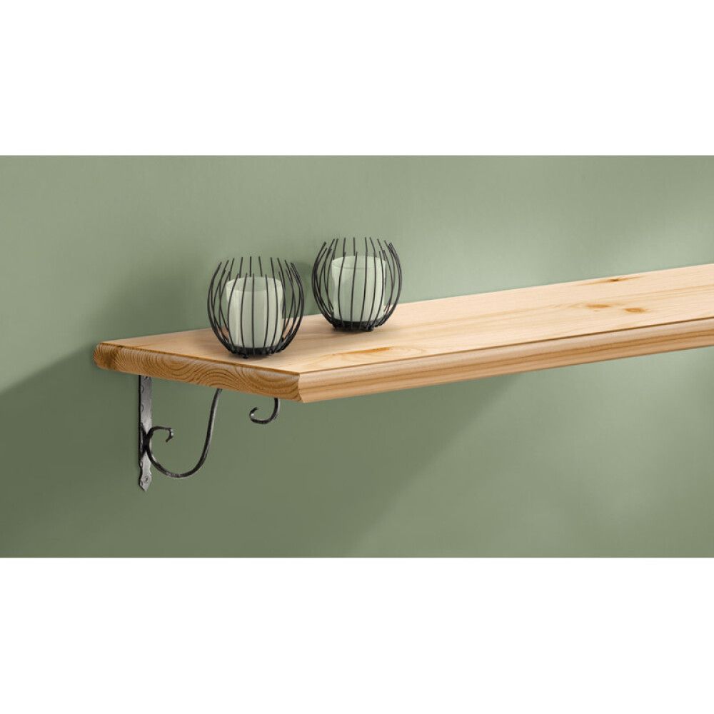 Riiulikandur Ornamental must 150 x 115 x 19 mm