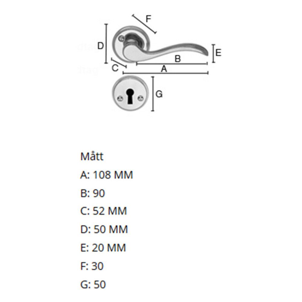 Siseukse link Beslagsboden B276PNS