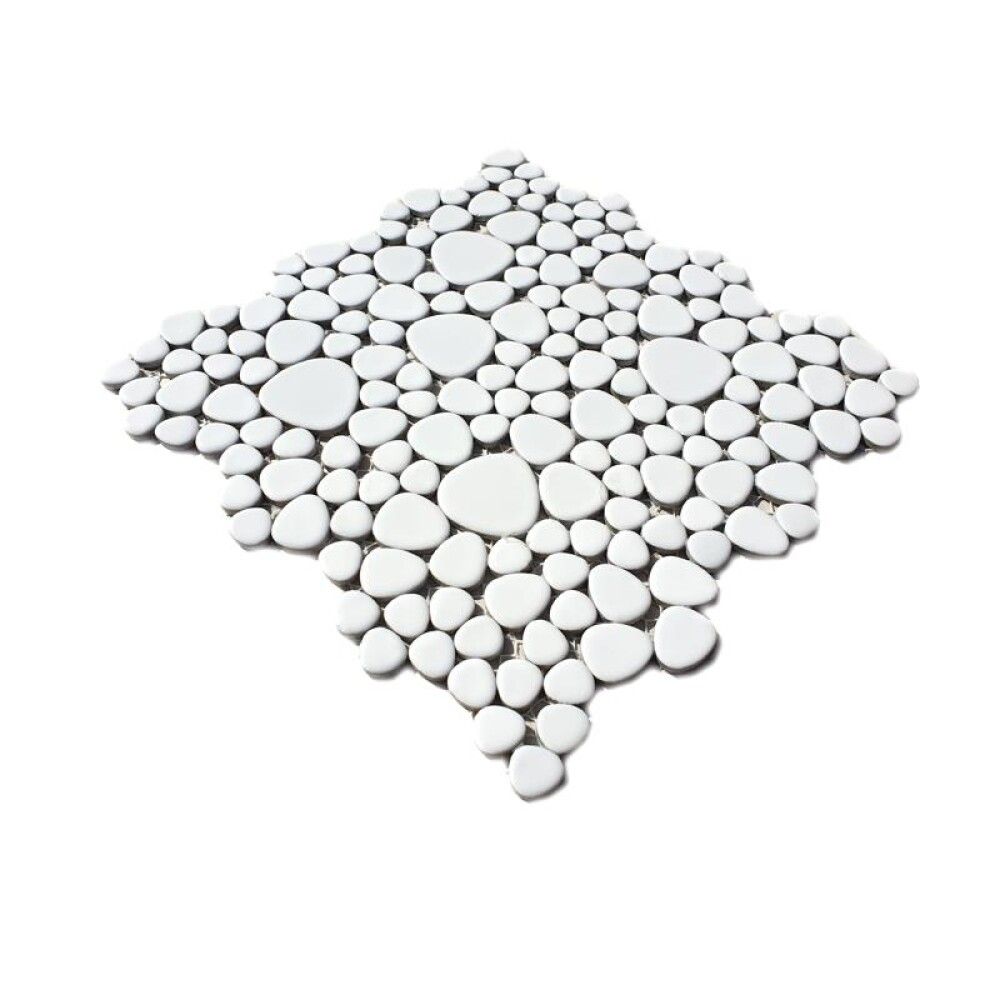 Kivimosaiik Pebble Stone valge 27,5 x 27,5 cm