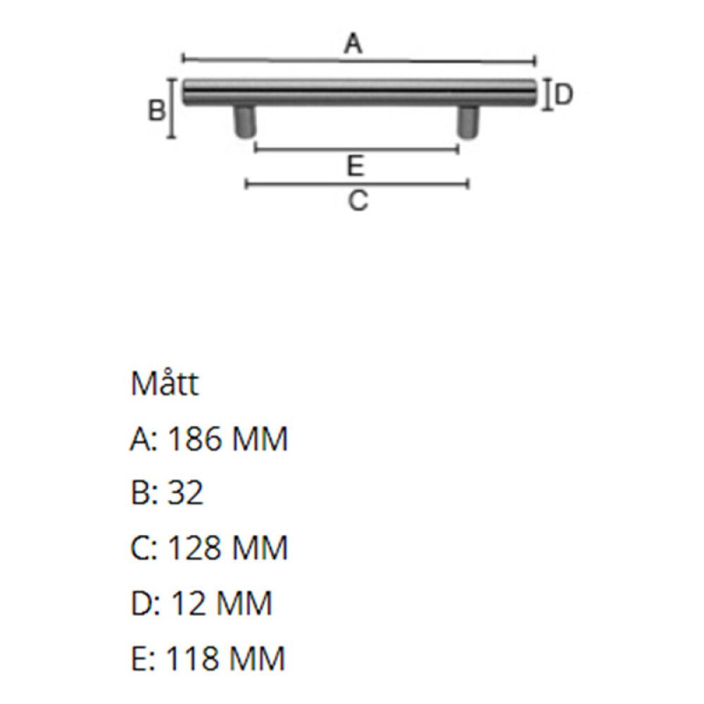 Käepide Beslagsboden Modern 186 mm harjatud teras