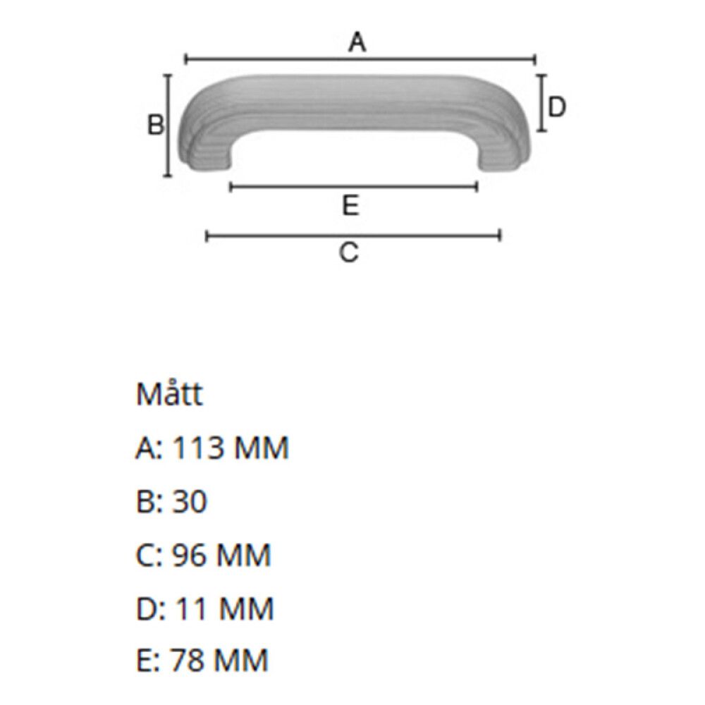 Käepide Beslagsboden 113 mm pöök