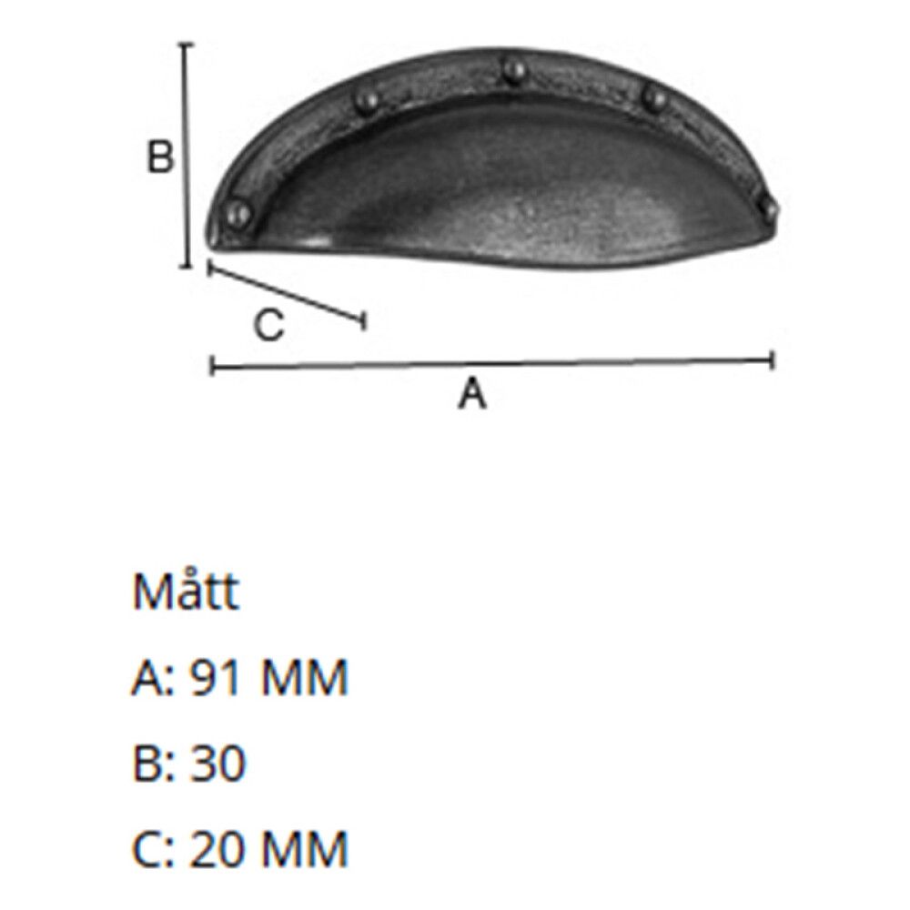 Käepide Beslagsboden 91 mm harjatud nikkel