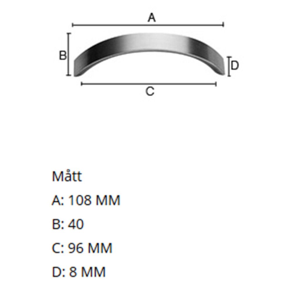 Käepide Beslagsboden 108 mm harjatud nikkel