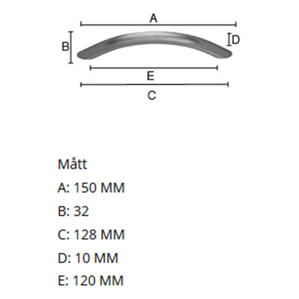 Käepide Beslagsboden Basic 150 mm harjatud kroom