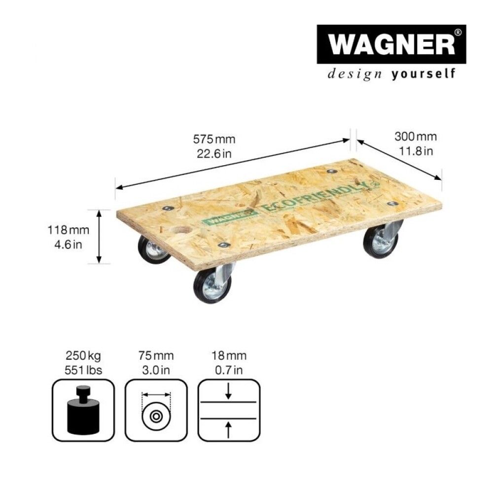 Transpordialus MM 1140 57,5 x 30 cm 250 kg