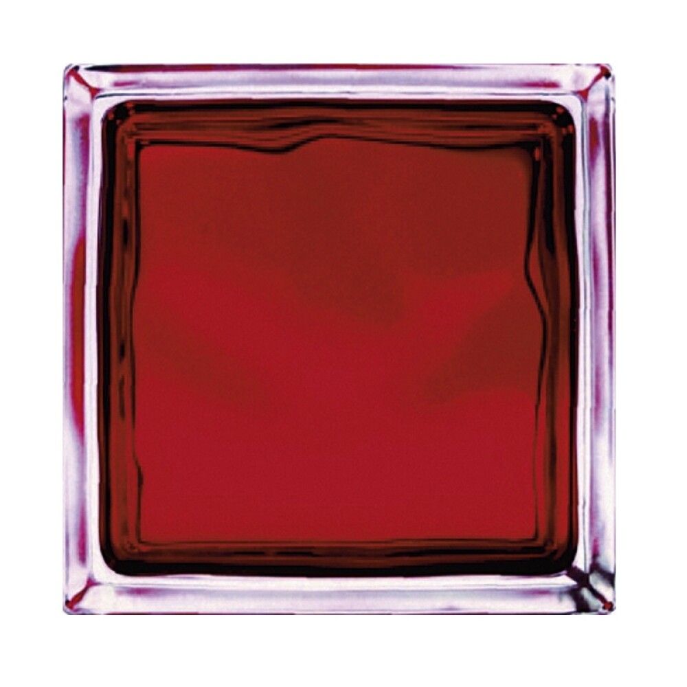 Klaasplokk Wave punane 190 x 190 x 80 mm