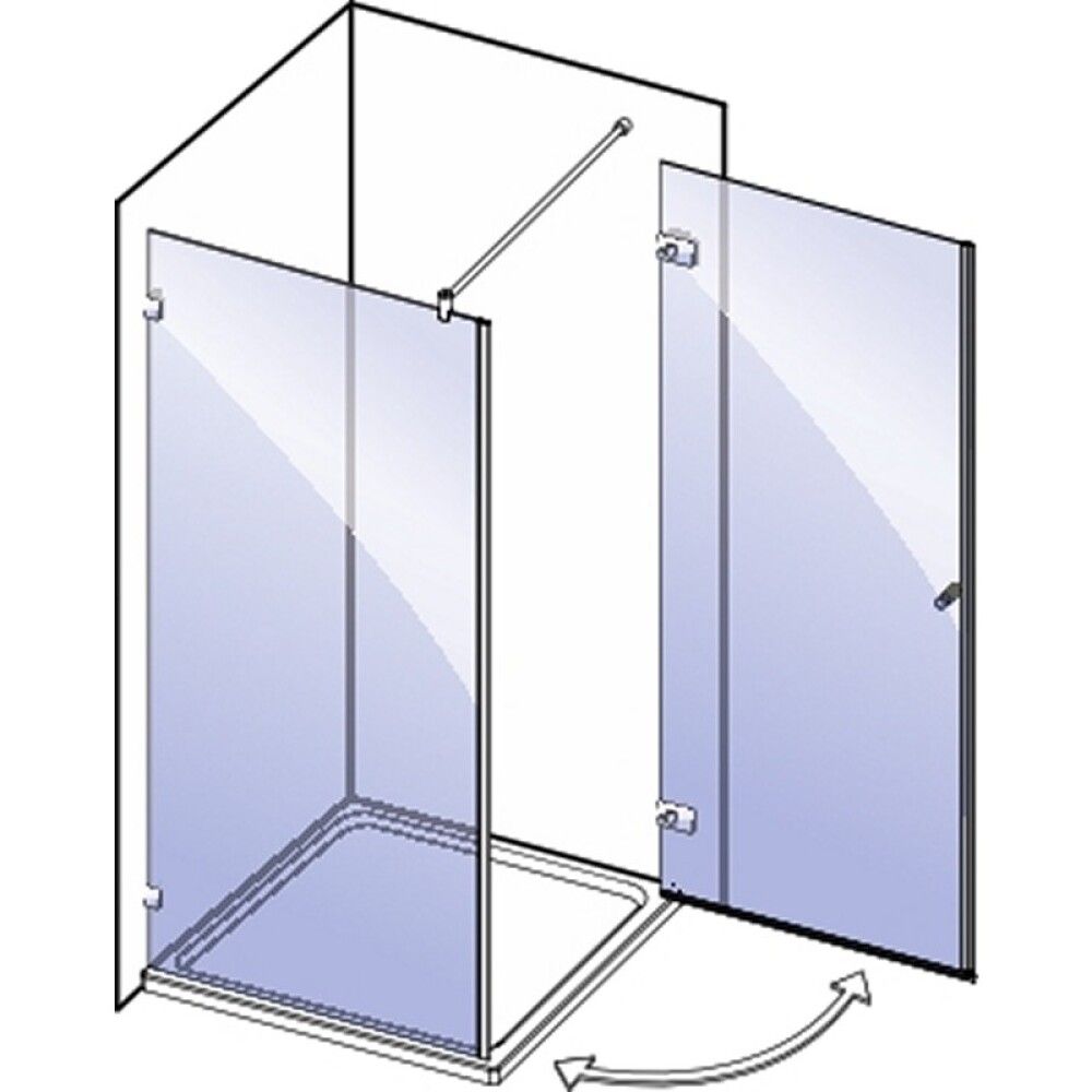 Dušisein fikseeritud Camargue Vario hõbedane 90 cm