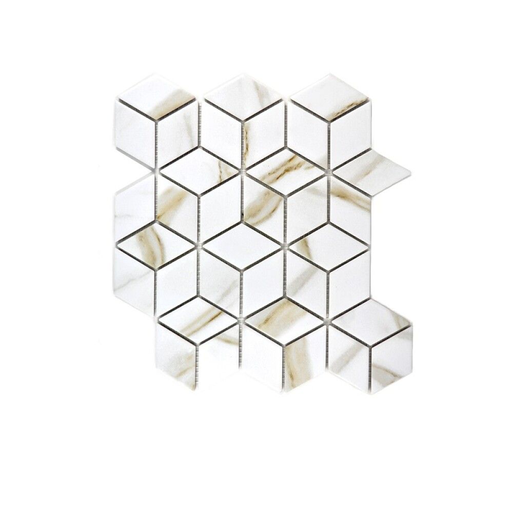 Mosaiik Fliesen Diamant Calacatta 26,6 x 30,5 cm
