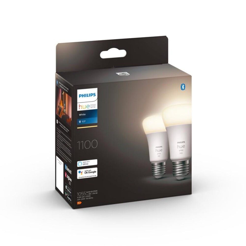 LED-nutilamp Philips Hue White 9,5 W E27, 2 tk