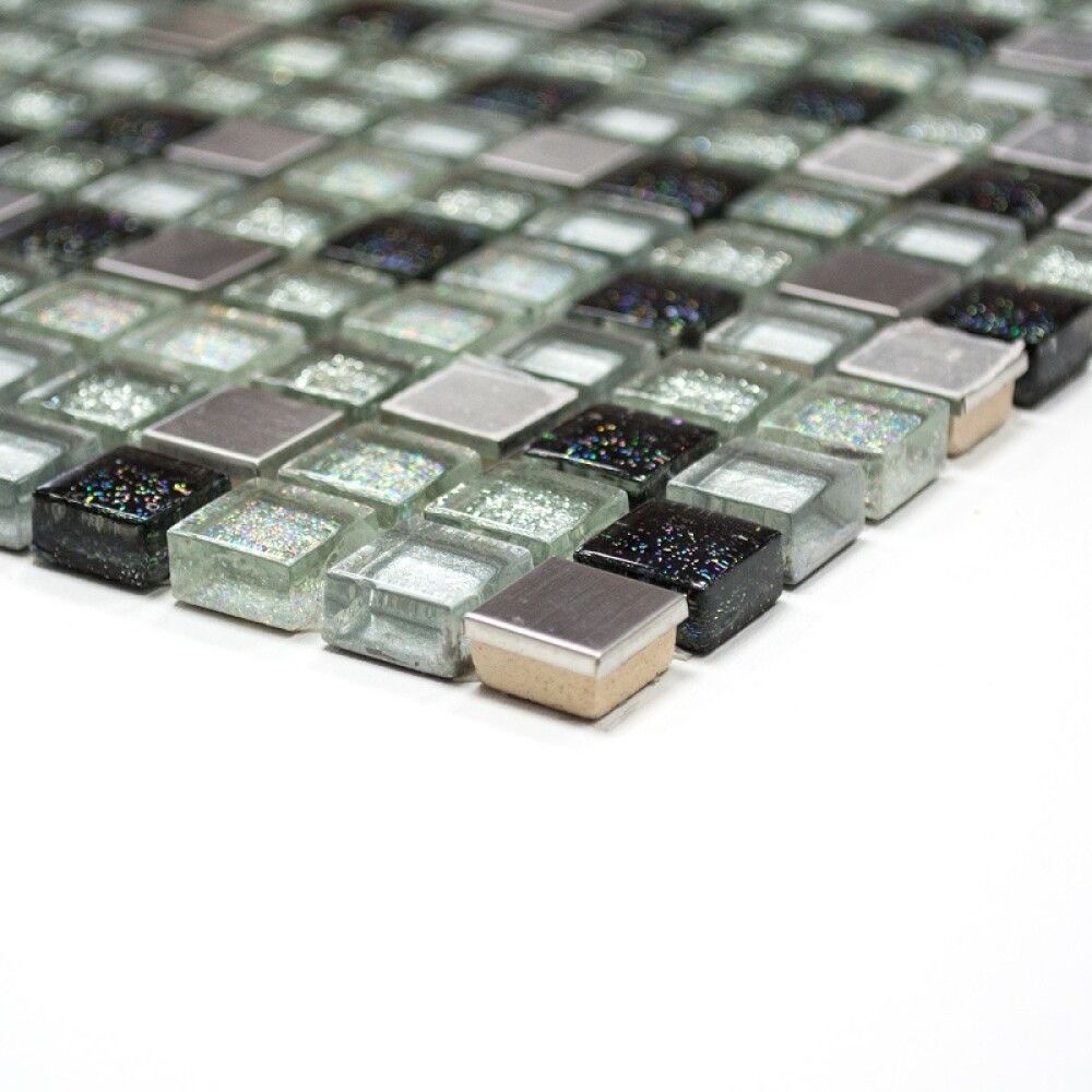 Klaasmosaiik Quadrat Crystal Mix 30,5 x 32,2 cm