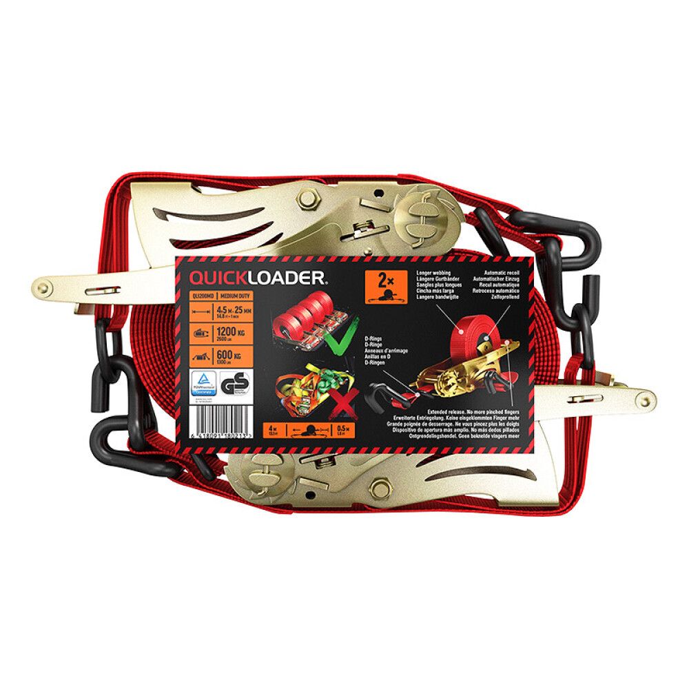Isekeriv koormarihm Quickloader 1200 kg 25 mm 4,5 m 2 tk