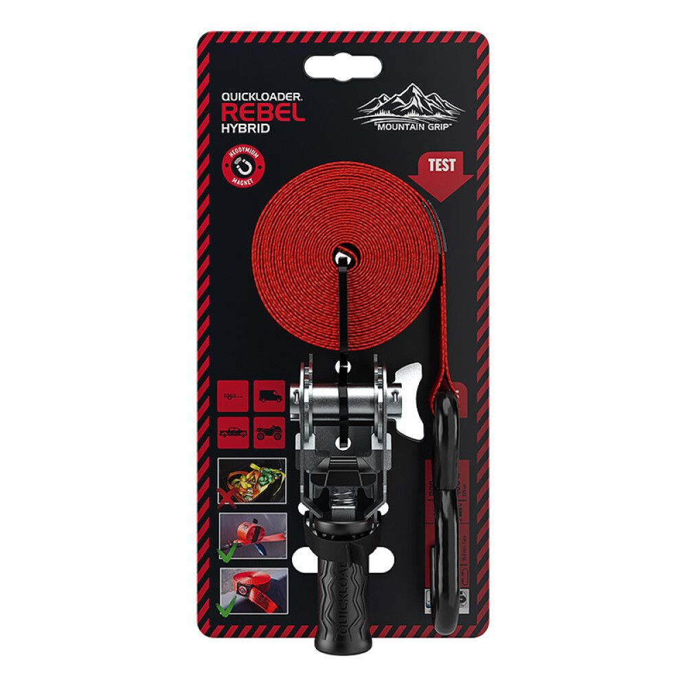Koormarihm Quickloader Rebel 800 kg 25 mm 5 m magnetiga