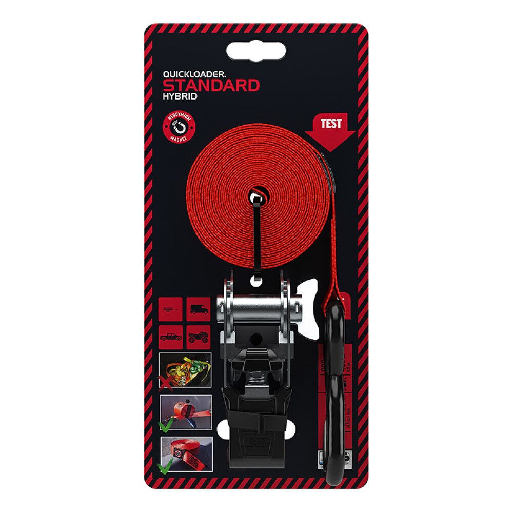 Koormarihm Quickloader Standard 800 kg 25 mm 4,5 m magnetiga