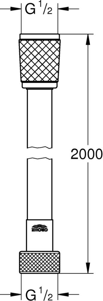 Dušivoolik Grohe Vitalio Flex 200 cm