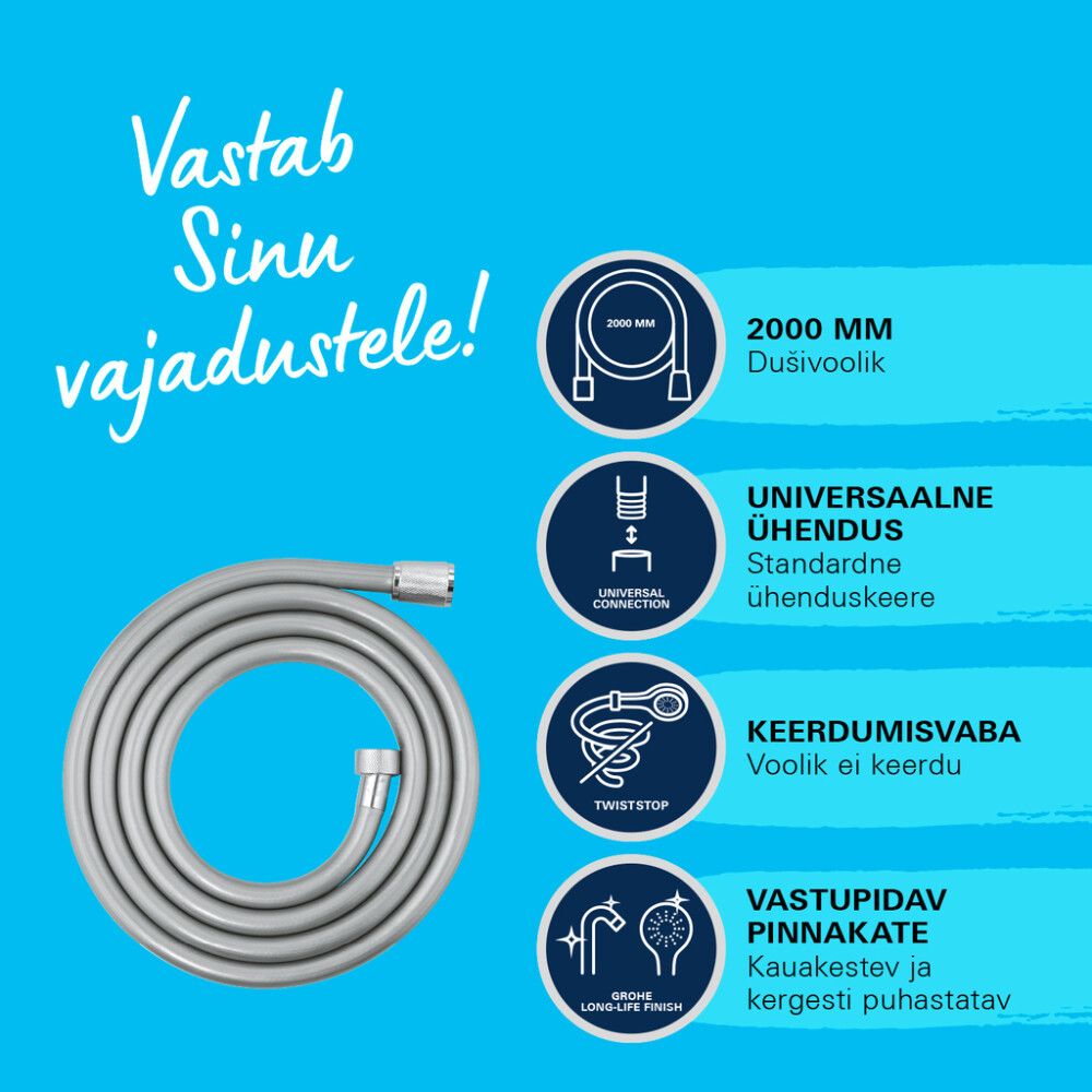 Dušivoolik Grohe Vitalio Flex 200 cm