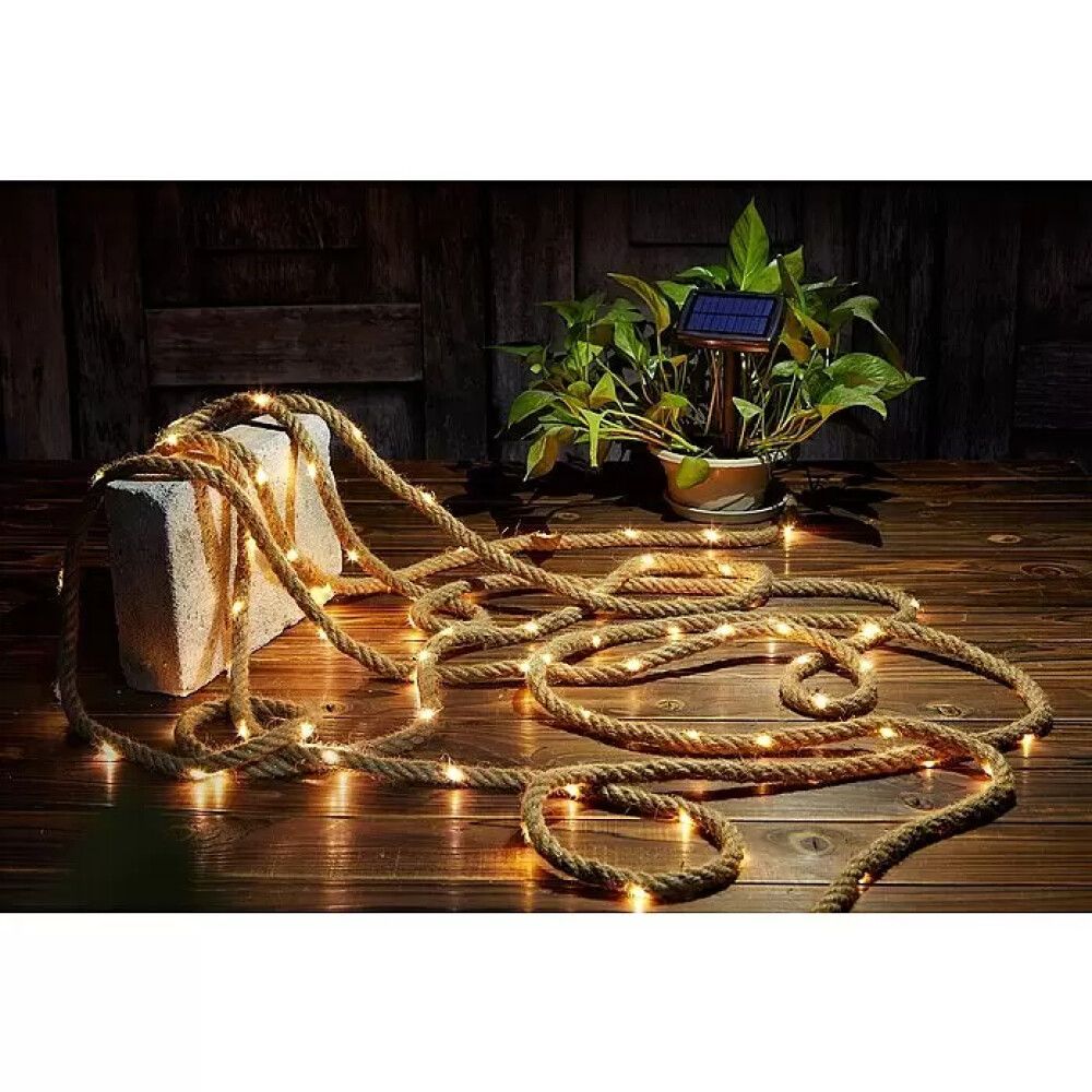 Päikesepatareiga LED-valgussari Bauhaus Köis 100 osaline