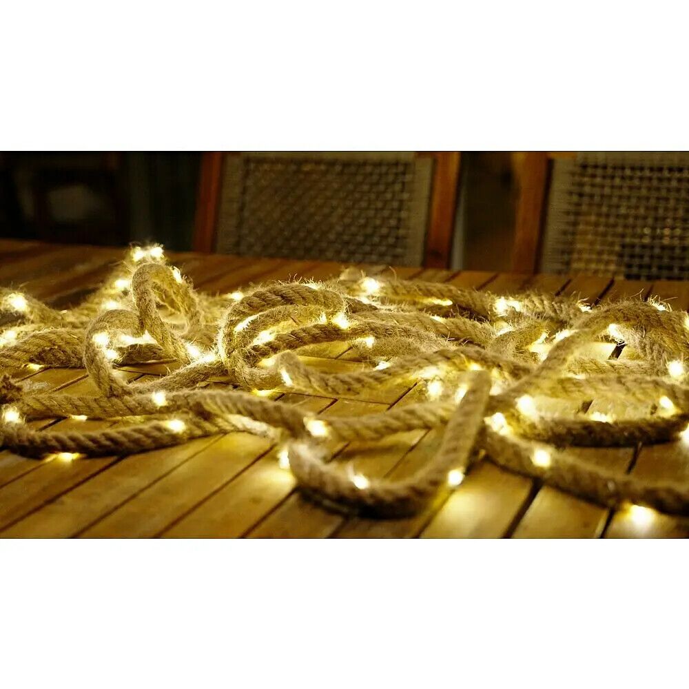 Päikesepatareiga LED-valgussari Bauhaus Köis 100 osaline