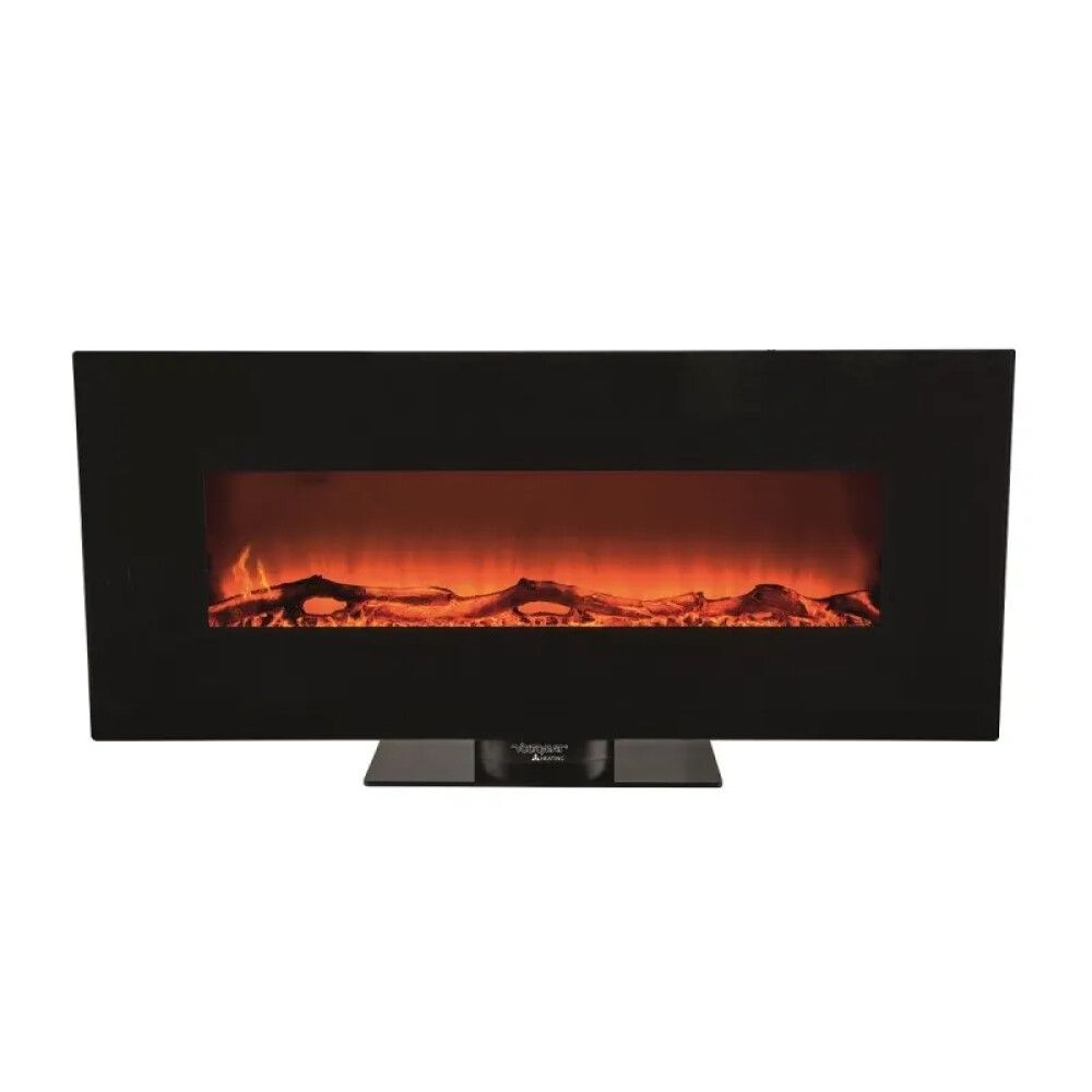 Elektrikamin Flat, must