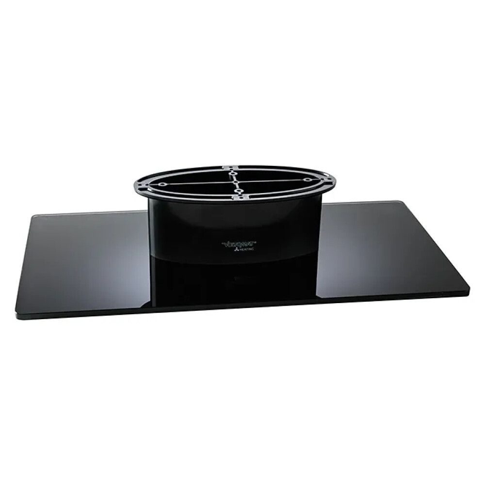 Elektrikamin Flat, must