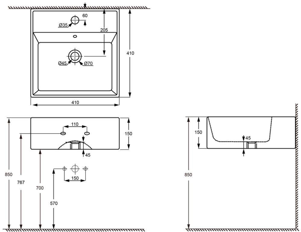 Valamu Camargue Pampero 41 x 41 cm