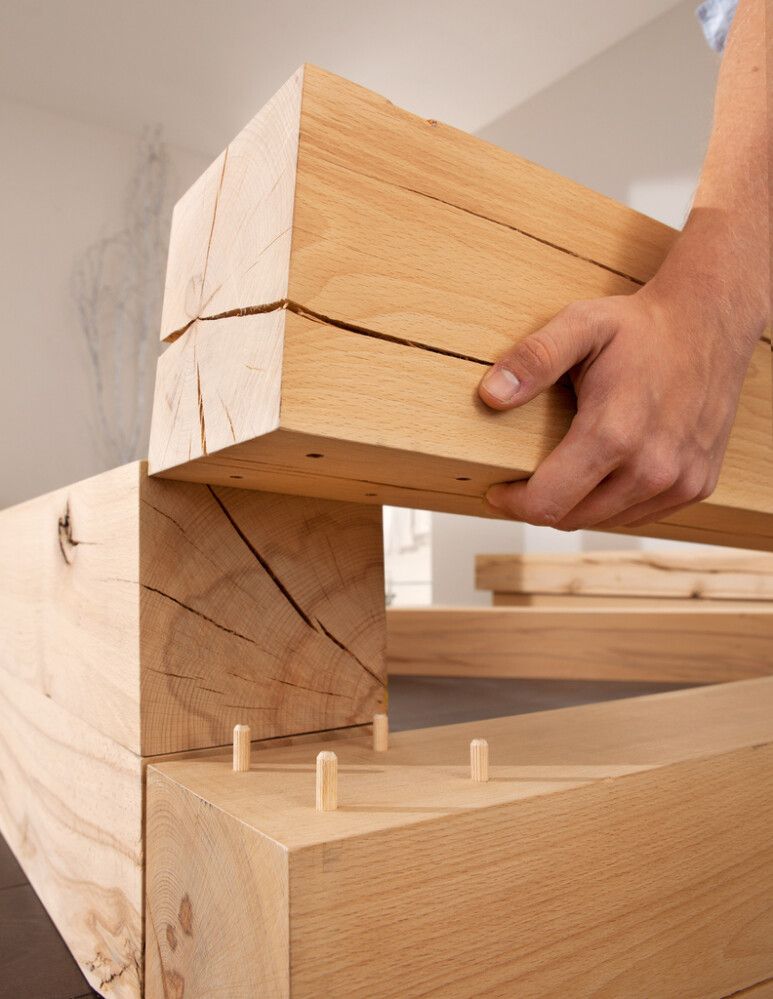 Täispuidust element Massiv Blox pöök, 15 x 15 cm