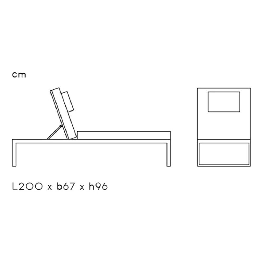 Lamamistool Sensum Skepparholmen 200 x 67 x 34 cm, must