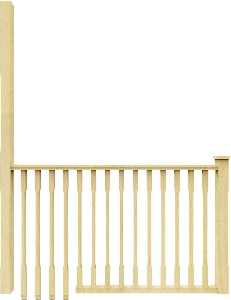 Trepi piirdelipp Lundbergs 41 x 41 x 1030 mm, 4 tk/ komplekt