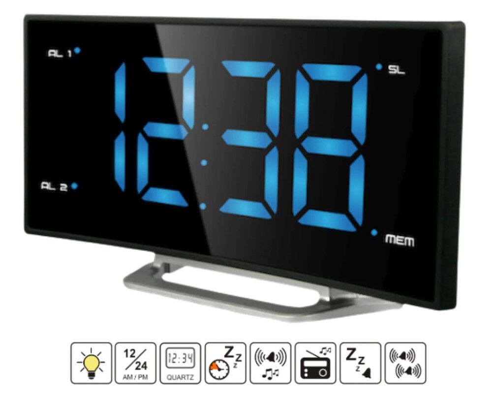 Digitaalne kellraadio Technoline WT 460 17,1 x 8,7 cm, must