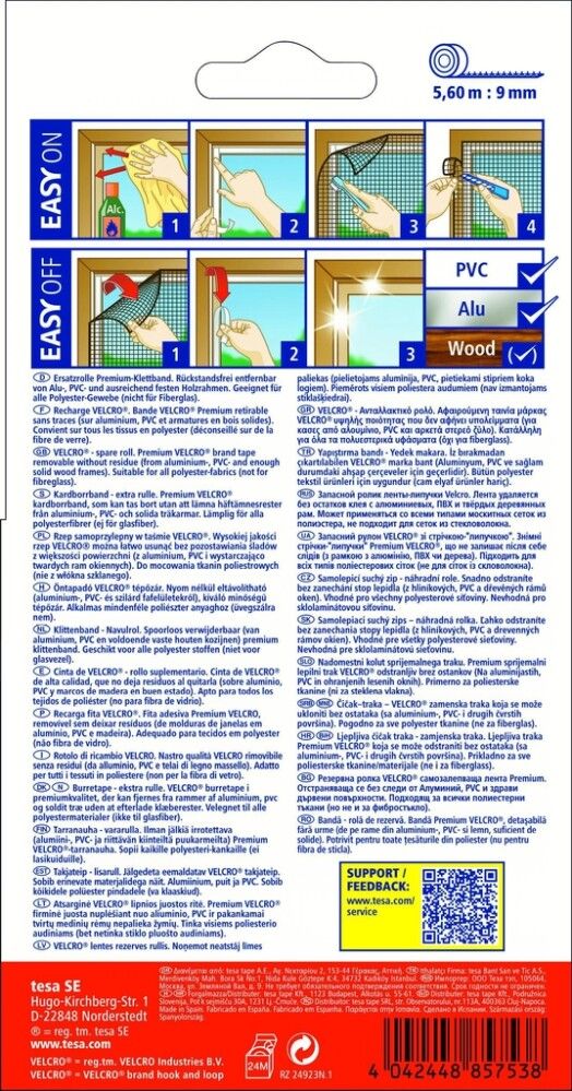 Takjateip putukavõrkudele tesa® Insect stop Comfort  5,6 m x 10 mm