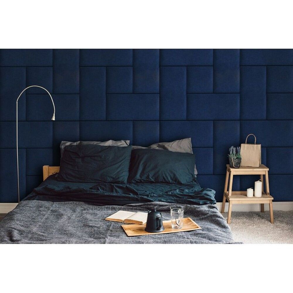 Polsterdatud seinapaneel Fllow Velvet 81 sinine 30 x 60 cm