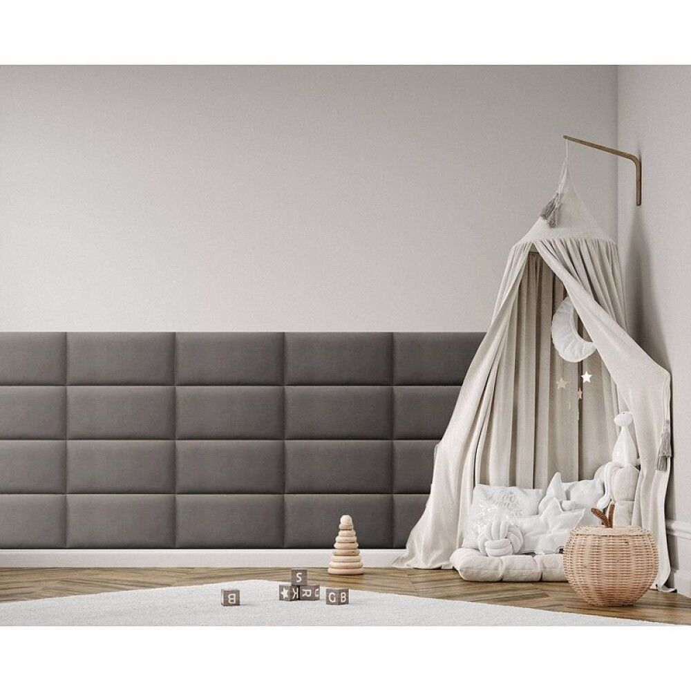 Polsterdatud seinapaneel Fllow Velvet 91 hall 30 x 60 cm