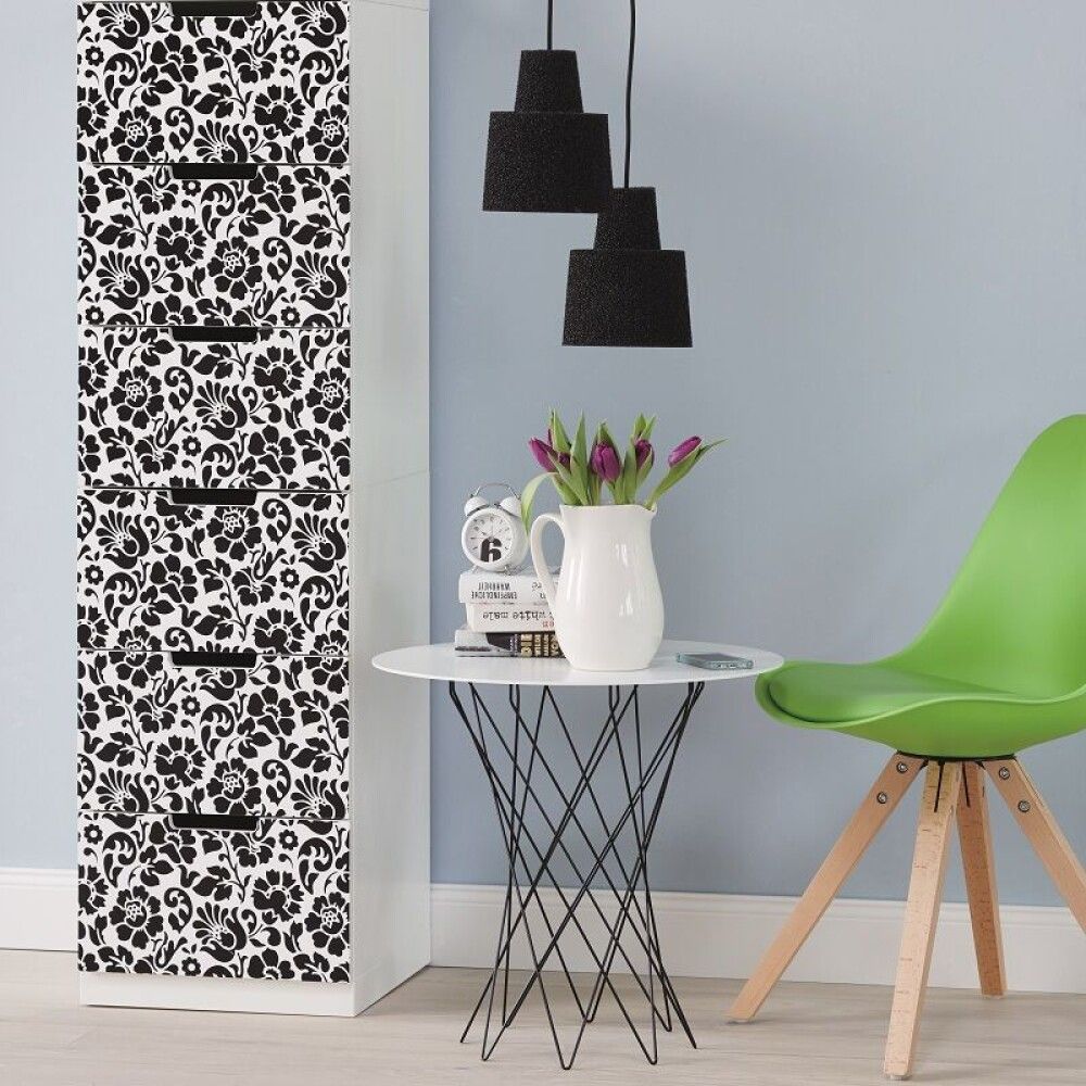 Kleepkile D-C-Fix Barokk 45 x 200 cm, must