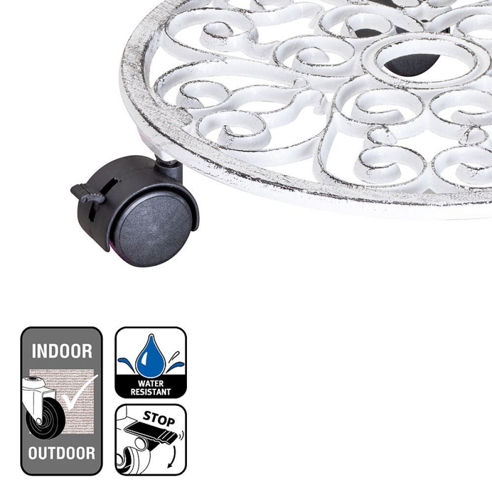 Lillepoti alus Antik 29 cm, valge