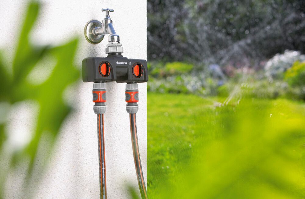 Kahe väljundiga veejaotur