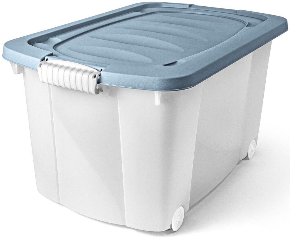 Säilituskast rataste ja kaanega 60 x 40 x 32 cm