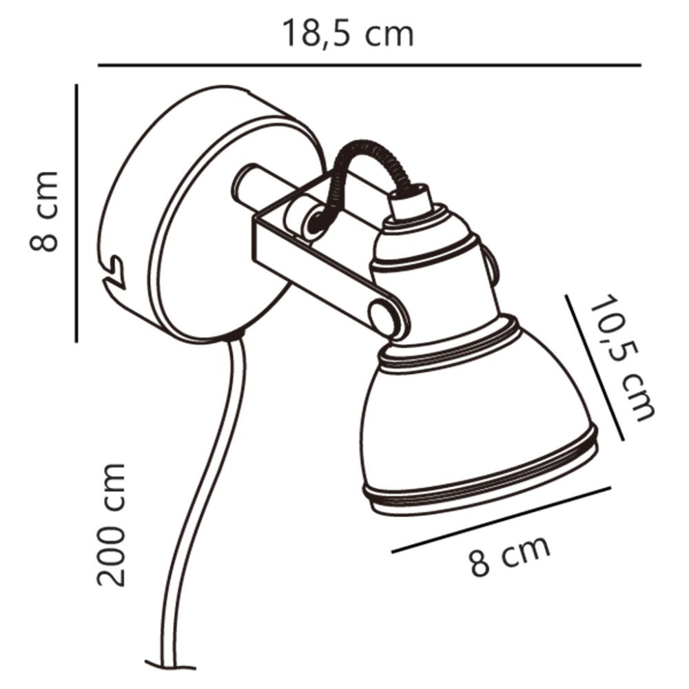 Kohtvalgusti Nordlux Aslak 1-osaline
