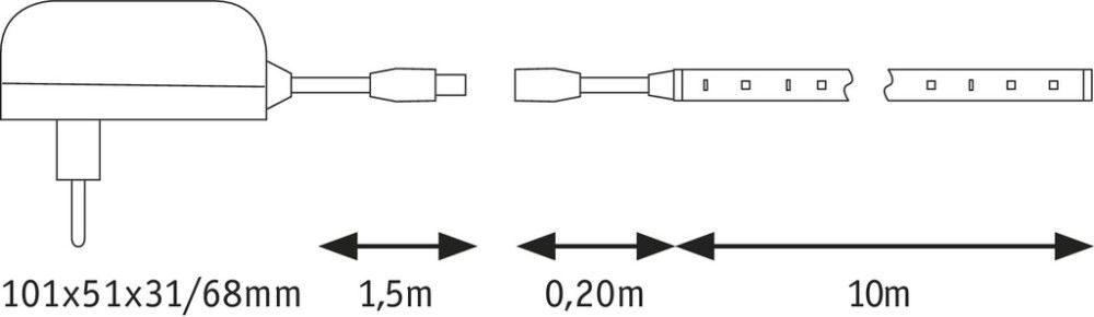 LED- valgusriba Paulmann SimpLED soe valge 10 m