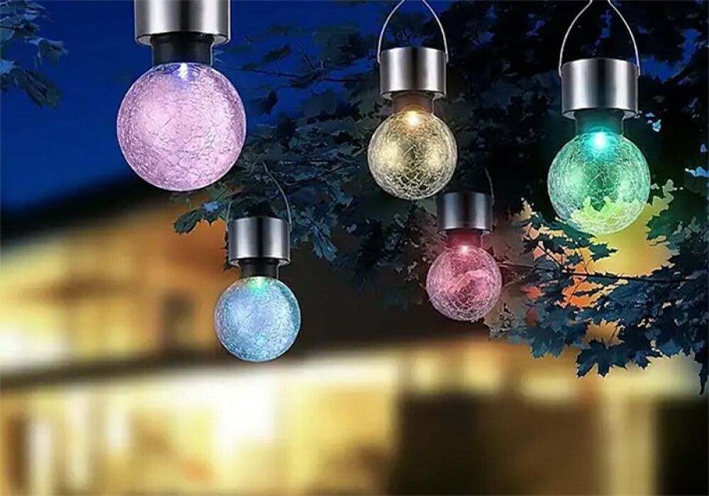 Päikesepatareiga LED-rippvalgustid Bauhaus 2 tk